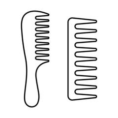 Salon hair style comb icon