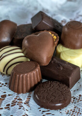  Close up of  Chocolate sweets for mom, or the one you love