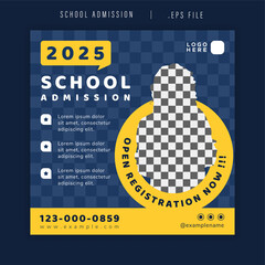 Social Media Post Template For School Admission Open Registration New Students