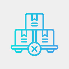 Empty stock icon in gradient style about black friday, use for website mobile app presentation