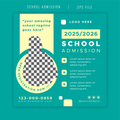Social Media Post Template For School Admission Open Registration New Students