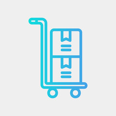 Delivery cart icon in gradient style about black friday, use for website mobile app presentation