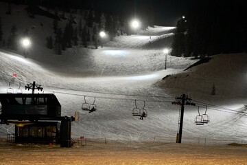 night time skiing