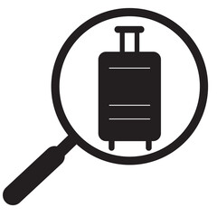 Obraz premium find luggage icon on white background. baggage sign. flat style.