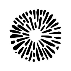 Obraz premium starburst hand drawn, vector illustration.