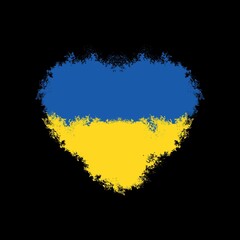 Love Ukraine Distressed Flag Illustration