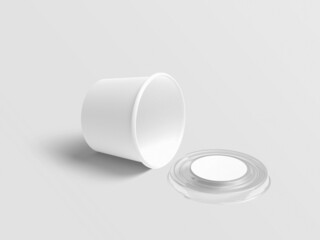 Paper food bowl or container mockup