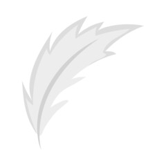 Obraz premium white feather icon
