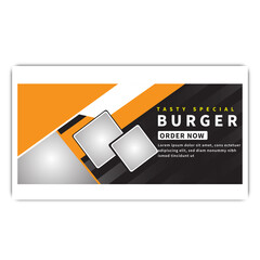 special burger banner social media post template
