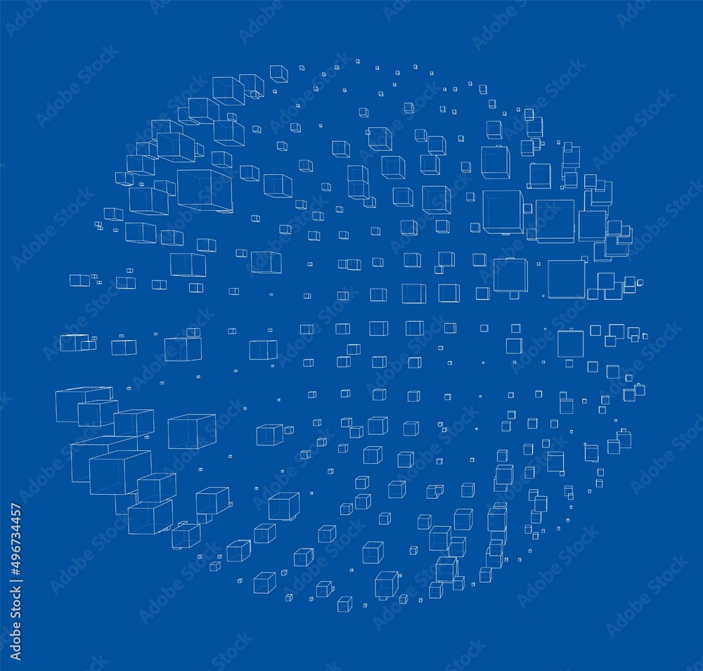 Poster vector abstract sphere background