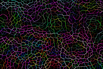 Abstract psychedelic Futuristic colorful background cube effect color texture with soft connecting Wavy Lines lines. Psychedelic wallpaper or for web .