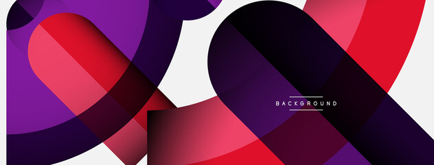 Obraz premium Geometric abstract background. Round shapes, circles, lines composition for wallpaper banner background or landing page
