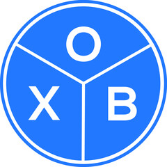 OXB letter logo design on white background. OXB  creative circle letter logo concept. OXB letter design.