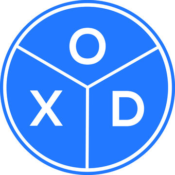 OXD letter logo design on white background. OXD  creative circle letter logo concept. OXD letter design.