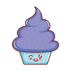 kawaii cupcake icon