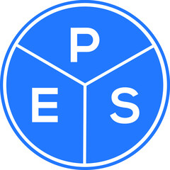 PES letter logo design on black background. PES creative  initials letter logo concept. PES letter design.