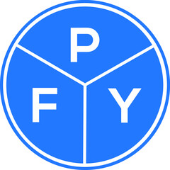PFY letter logo design on black background. PFY creative  initials letter logo concept. PFY letter design.