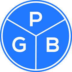 PGB letter logo design on black background. PGB  creative initials letter logo concept. PGB letter design.