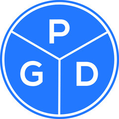 PGD letter logo design on black background. PGD  creative initials letter logo concept. PGD letter design.