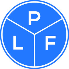 PLF letter logo design on white background. PLF creative circle letter logo concept. PLF letter design. 