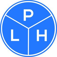 PLH letter logo design on white background. PLH  creative circle letter logo concept. PLH letter design.