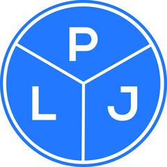 PLJ letter logo design on white background. PLJ creative circle letter logo concept. PLJ letter design. 