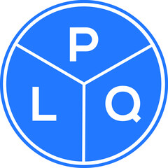 PLQ letter logo design on white background. PLQ  creative circle letter logo concept. PLQ letter design.