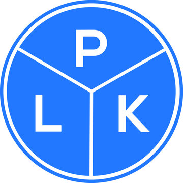 PLK letter logo design on white background. PLK  creative circle letter logo concept. PLK letter design.