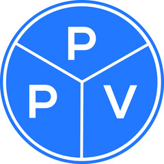 PPV letter logo design on white background. PPV  creative circle letter logo concept. PPV letter design.