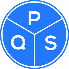 PQS letter logo design on white background. PQS  creative circle letter logo concept. PQS letter design.