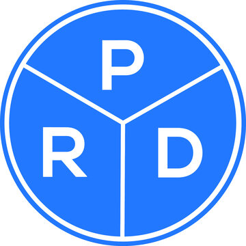 PRD letter logo design on white background. PRD  creative circle letter logo concept. PRD letter design.