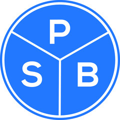 PSB letter logo design on white background. PSB  creative circle letter logo concept. PSB letter design.
