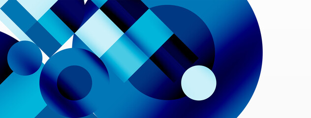 Beautiful abstract background. Circles, triangle shapes, and squares. Minimal geometric template for wallpaper, banner, background or landing