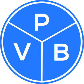 PVB letter logo design on white background. PVB  creative circle letter logo concept. PVB letter design.