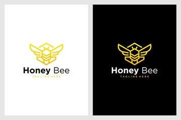 honey bee logo design
