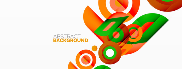 Rings and circles geometric abstract background for wallpaper, banner, backdrop