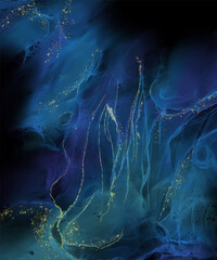 Elegant banner template design with color paint.