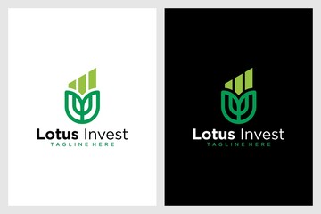 investment lotus logo design