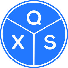 QXS letter logo design on white background. QXS  creative circle letter logo concept. QXS letter design.