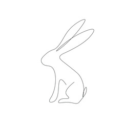 Easterr bunny on white background vector illustration