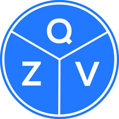 QZV letter logo design on white background. QZV  creative circle letter logo concept. QZV letter design.
