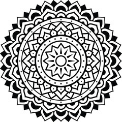 Background Black & White mandala design