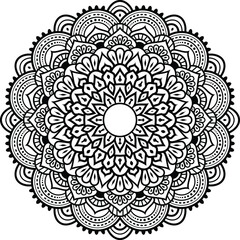 Black & White Aesthetic vector mandala design