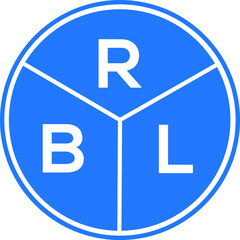RBL letter logo design on white background. RBL  creative circle letter logo concept. RBL letter design.