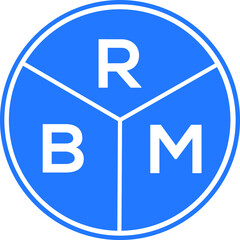 RBM letter logo design on white background. RBM  creative circle letter logo concept. RBM letter design.