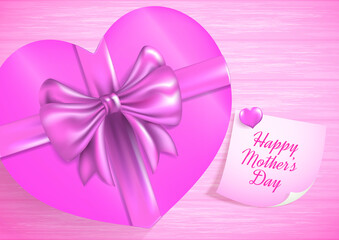 Mother Day vector background illustration template. Mother's Day background with realistic hearts vector. Happy Mother day vector sale banner, flyer, invitation, poster, background design