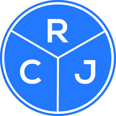 RCJ letter logo design on white background. RCJ  creative circle letter logo concept. RCJ letter design.
