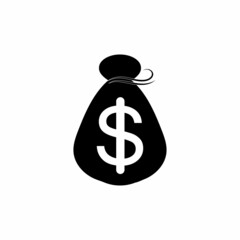 money bag with dollar symbol vector logo icon