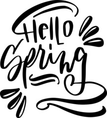 Spring hand drawn lettering