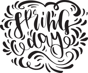 Spring hand drawn lettering